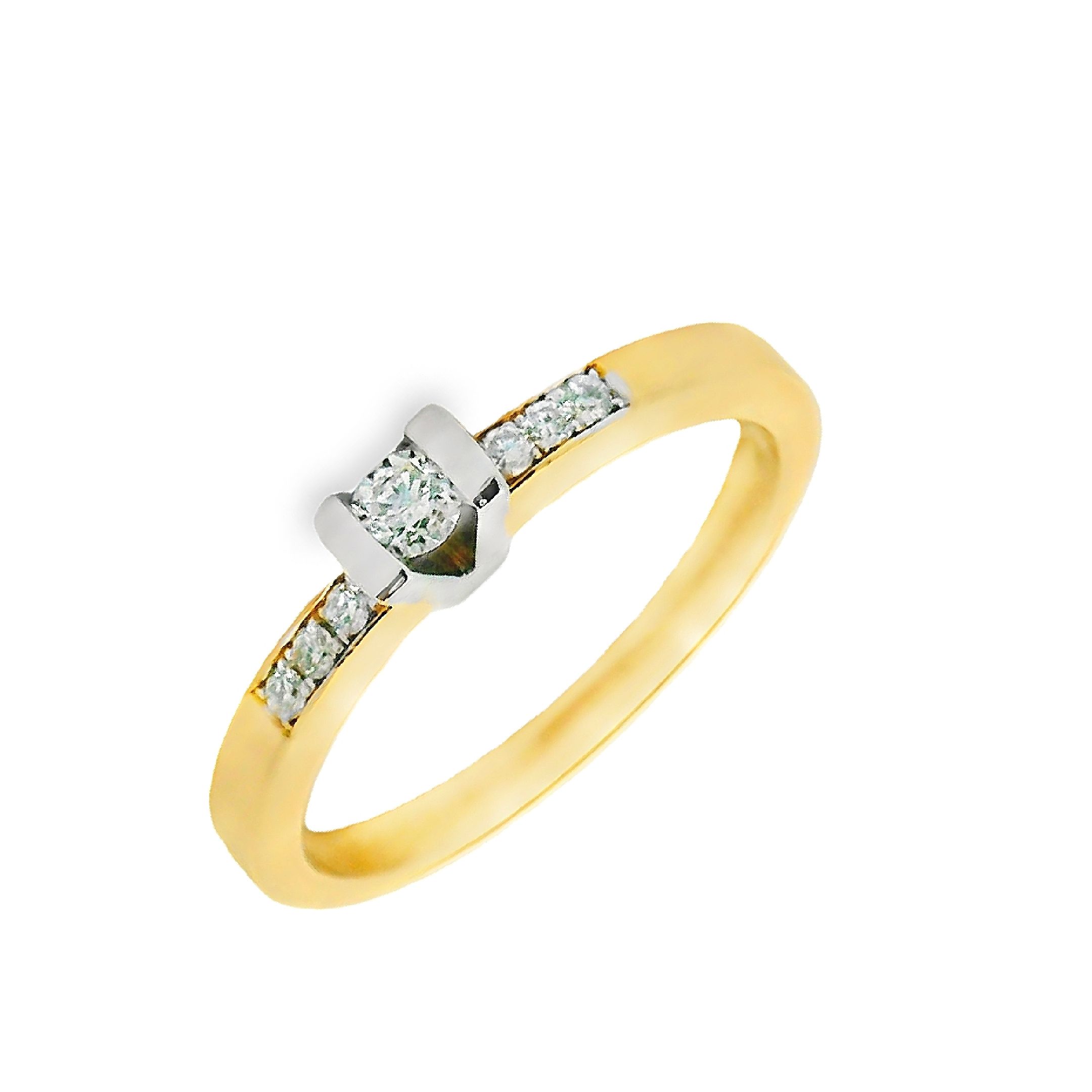 Deze ring van Louis Bros is vervaardigd uit 14 karaat geelgoud met wit rhodium (3.85 gr.) en is gezet met 7 briljant geslepen diamanten met een totaalgewicht van 0.15 ct. In een solitair sieraad wordt één enkele diamant gezet, die daardoor in het middelpunt van de belangstelling staat. De solitairs zijn klassiek en heel elegant. Ze passen bij elke outfit en zijn tijdloos.

Verkrijgbaar vanaf 0,05crt .
Leverbare goudkleuren: 14/18kts geelgoud, 14/18kts witgoud, 14/18kts roségoud en alle bicolor combinaties.
